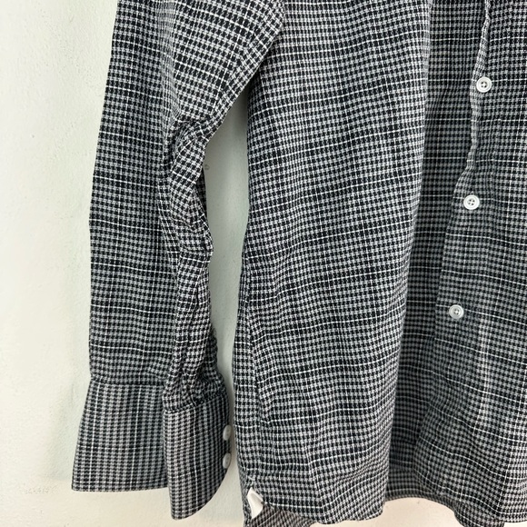 Tom Ford Micro Checked Button Down Long Sleeve Dress Shirt Men's Size 41 / 16 - Picture 7 of 10